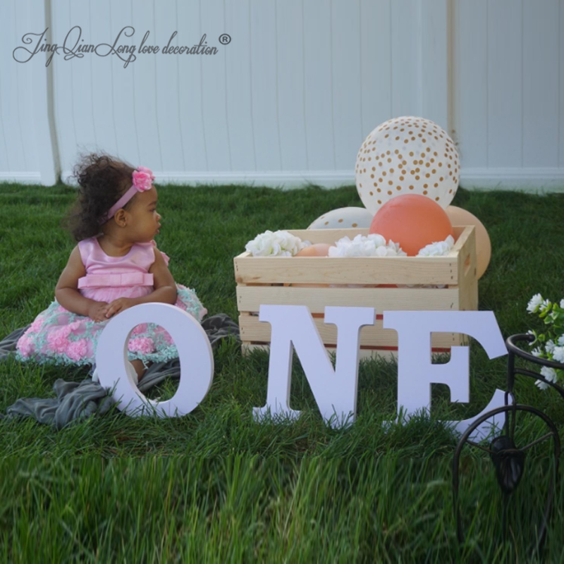 Photography Prompt - Custom Wooden Letters ONE Standing Wooden
