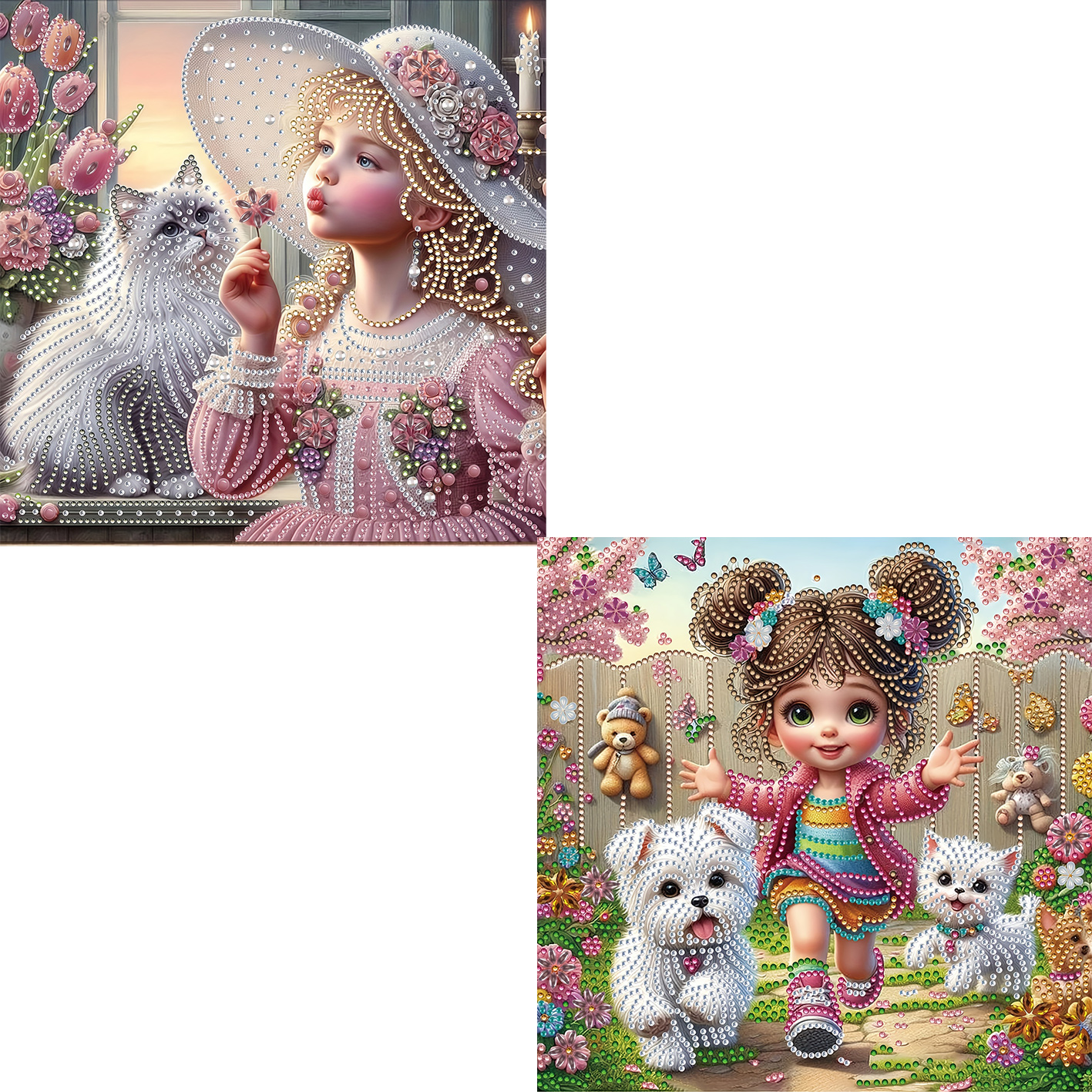 Photography Types - 2-Pack Cute Animals Special Shape Diamond