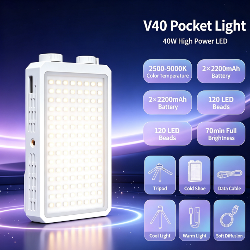 40W LED Video Light Portable P – обзор и цена Photography Types