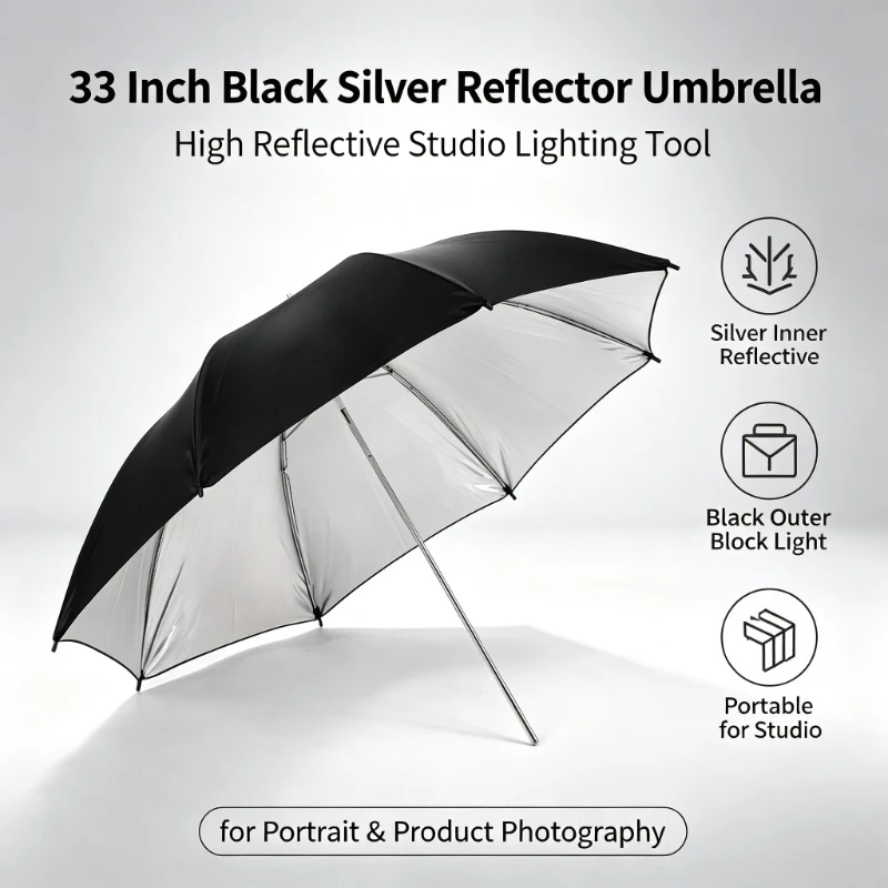 2026 Black Durable 33-inch Ref – обзор и цена Photography Umbrella