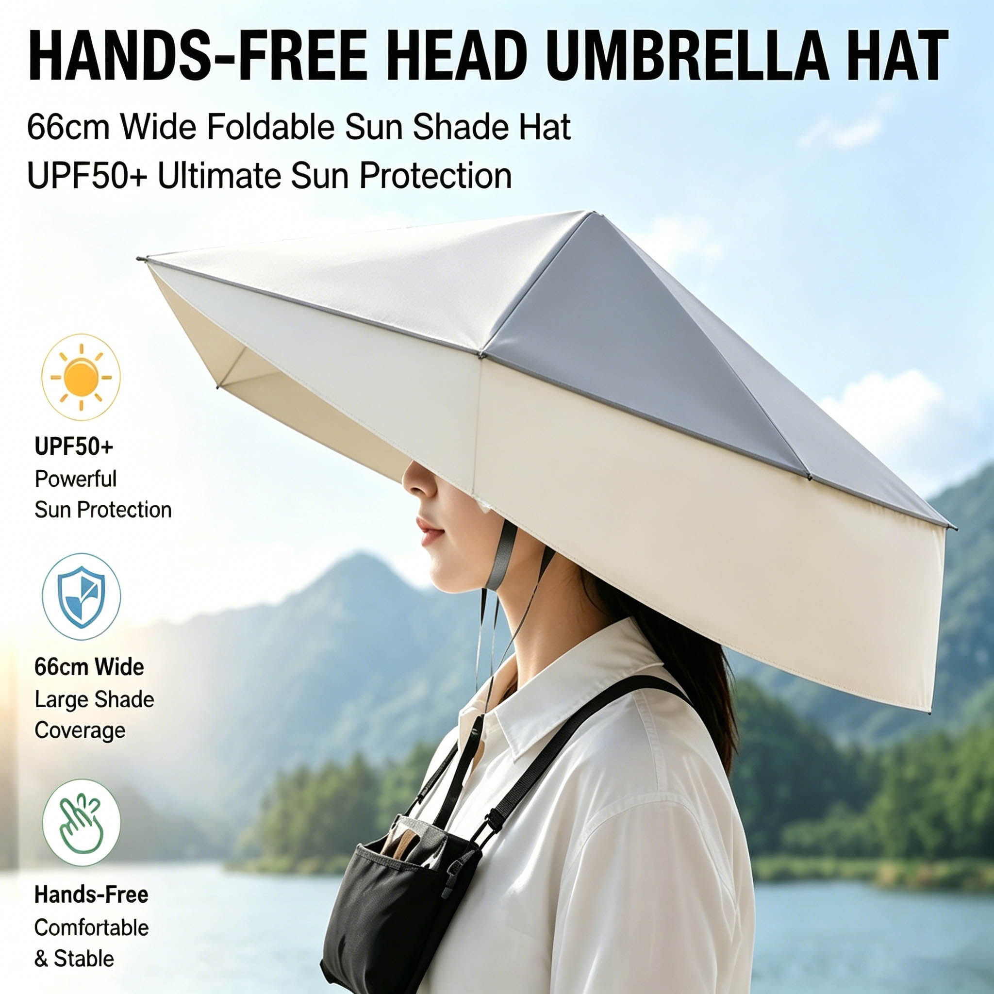 UPF50 +Foldable Hands-Free Hea – обзор и цена Photography Umbrella