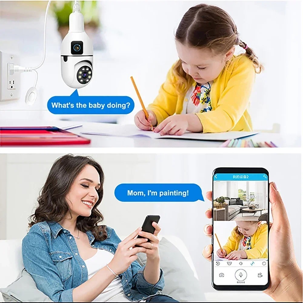 8MP E27 Bulb WIFI Camera 8X Zo – обзор и цена Photography Bulb