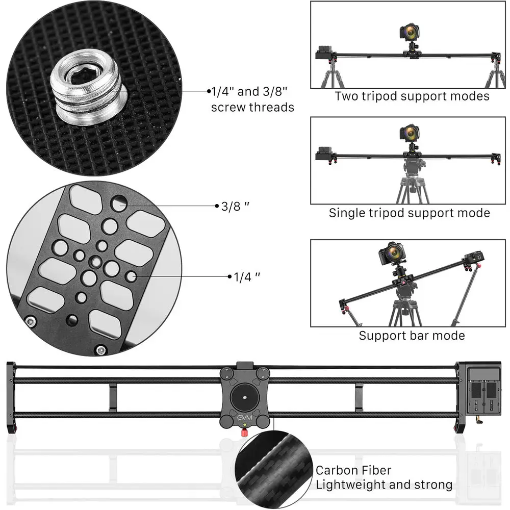 GVM GT-120WD 47inch Motorized  – обзор и цена Camera Slider Rail
