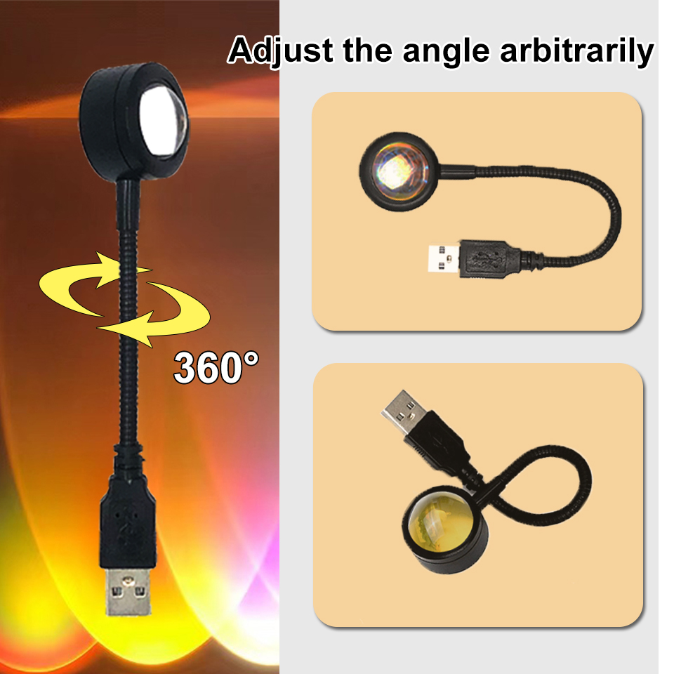 1x USB Sunset Lamp LED Rainbow – обзор и цена Photography Bulb