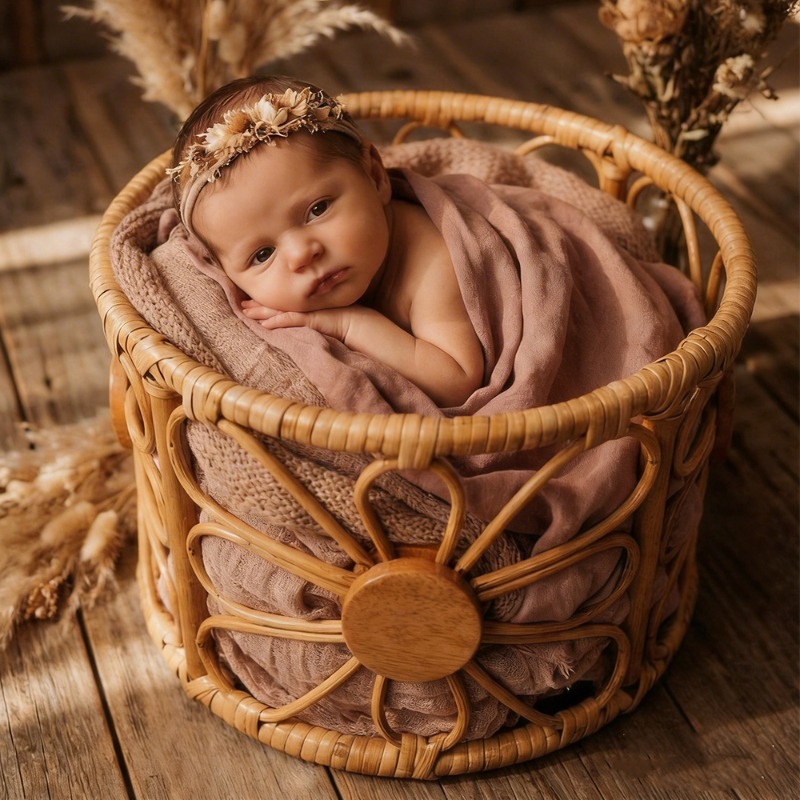 Retro Rattan Newborn Photograp – обзор и цена Photography Vintage Style