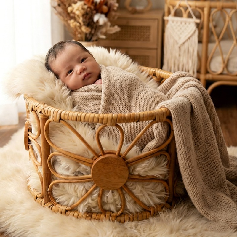 Retro Rattan Newborn Photograp – обзор и цена Photography Vintage Style