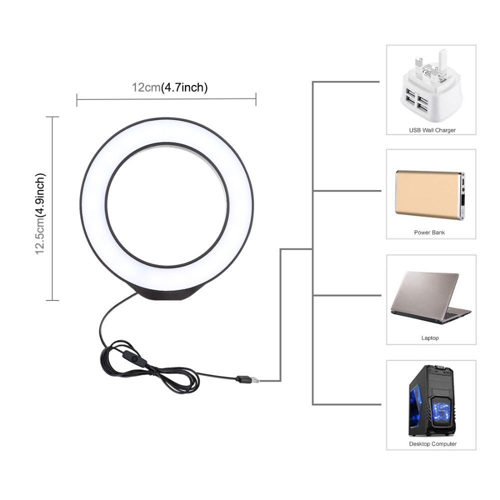 12cm Ring Light USB White Ligh – обзор и цена Photography Prompt