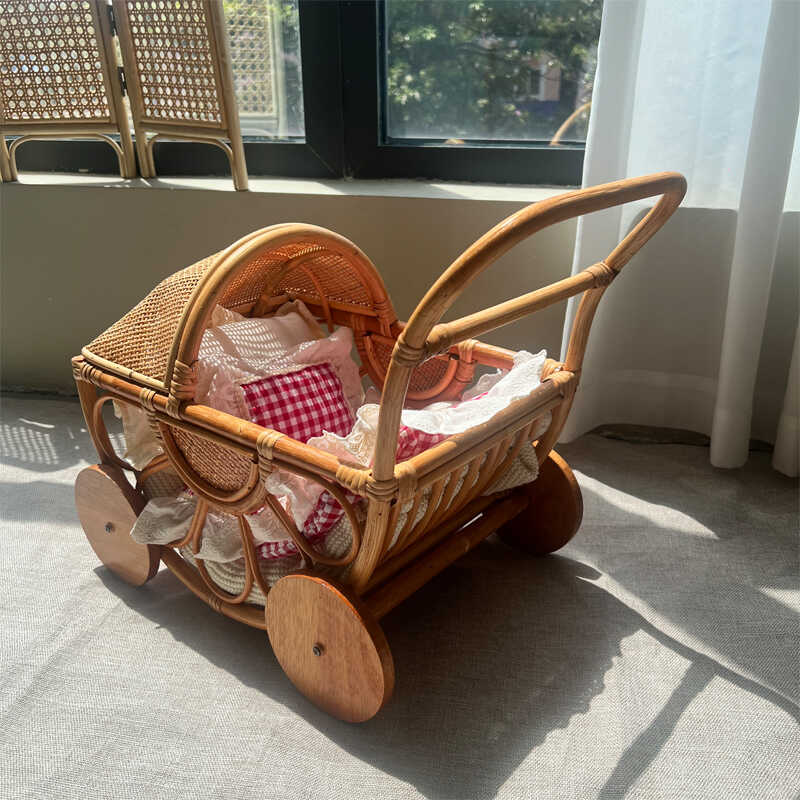 Woven Rattan Baby Stroller Vin – обзор и цена Photography Vintage Style