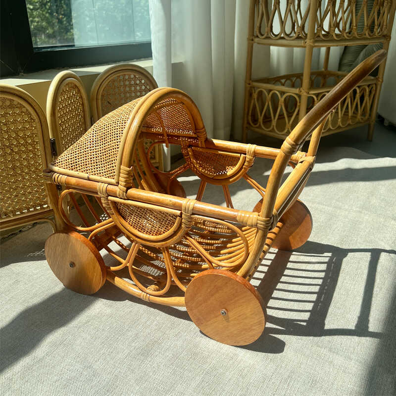 Woven Rattan Baby Stroller Vin – обзор и цена Photography Vintage Style