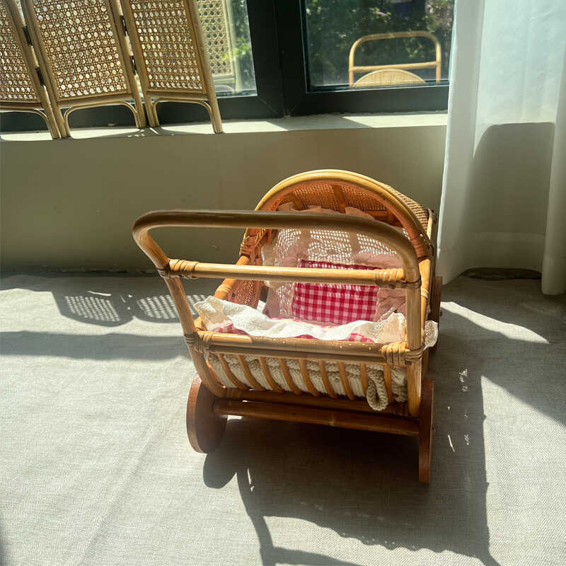 Woven Rattan Baby Stroller Vin – обзор и цена Photography Vintage Style