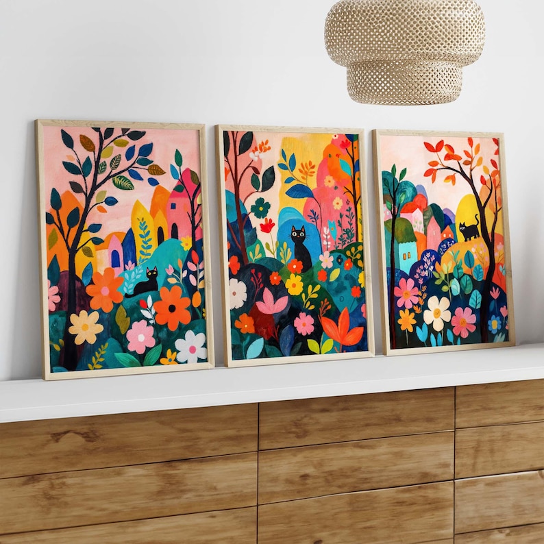 3pcs Modern Garden Black Cat W – обзор и цена Photography Types