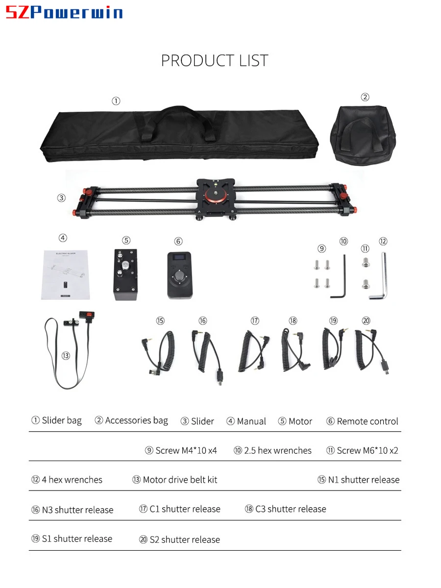 SZPowerwin 80CM Professional E – обзор и цена Camera Slider Rail