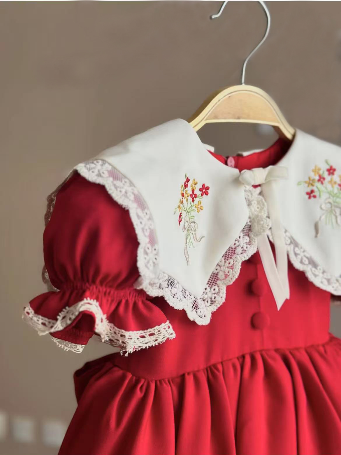 0-12Y Baby Girl Summer Red Emb – обзор и цена Photography Vintage Style