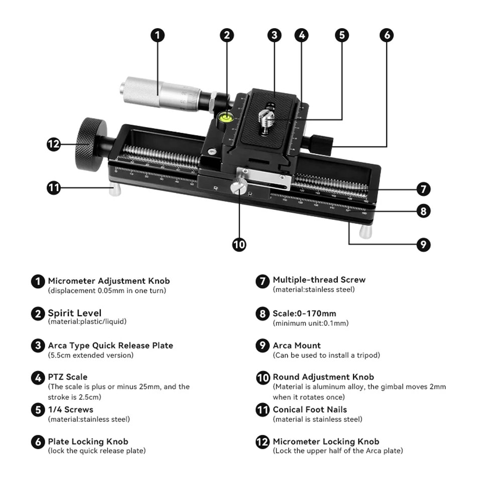 AstrHori AH-MGA170 170mm Camer – обзор и цена Camera Slider Rail