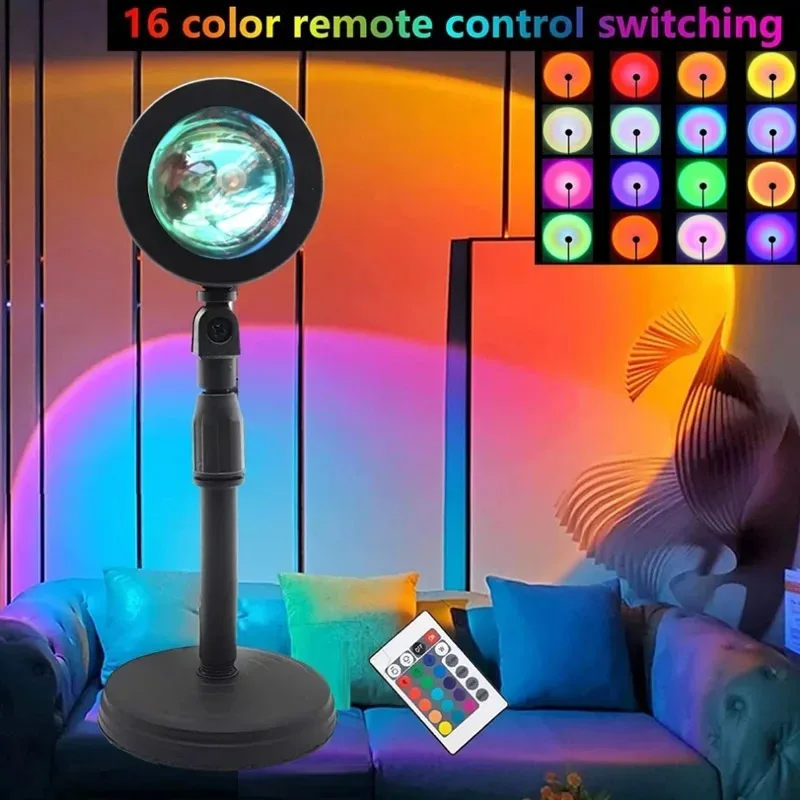 16 Color Sunset Lamp,RGB Mood  – обзор и цена Photography Bulb